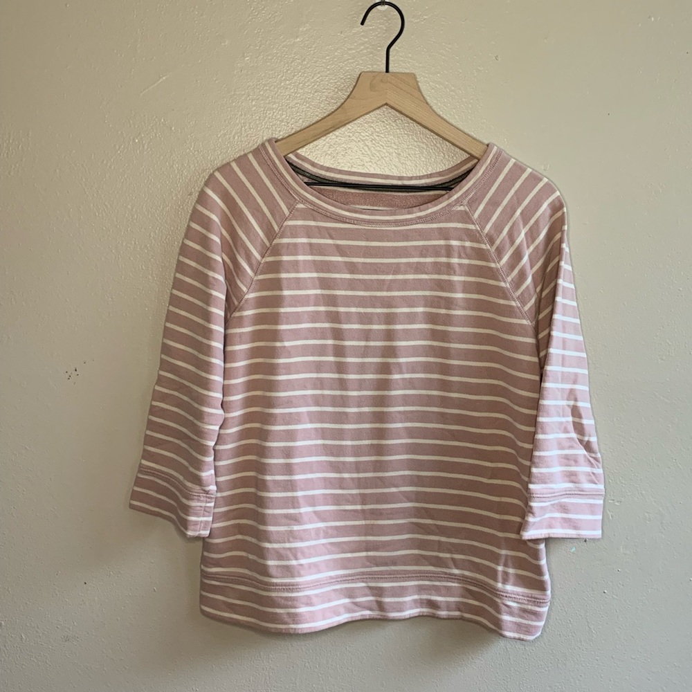 Boden Breton Stripe French Terry Sweatshirt